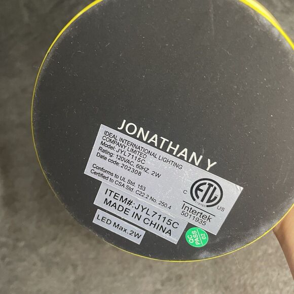 JONATHAN Y Lamp Yellow Mushroom Rechargeable Touch 7.13"D x 7.13"W x 10.75"H NEW - Picture 6 of 6